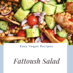 Fattoush salad in bowl